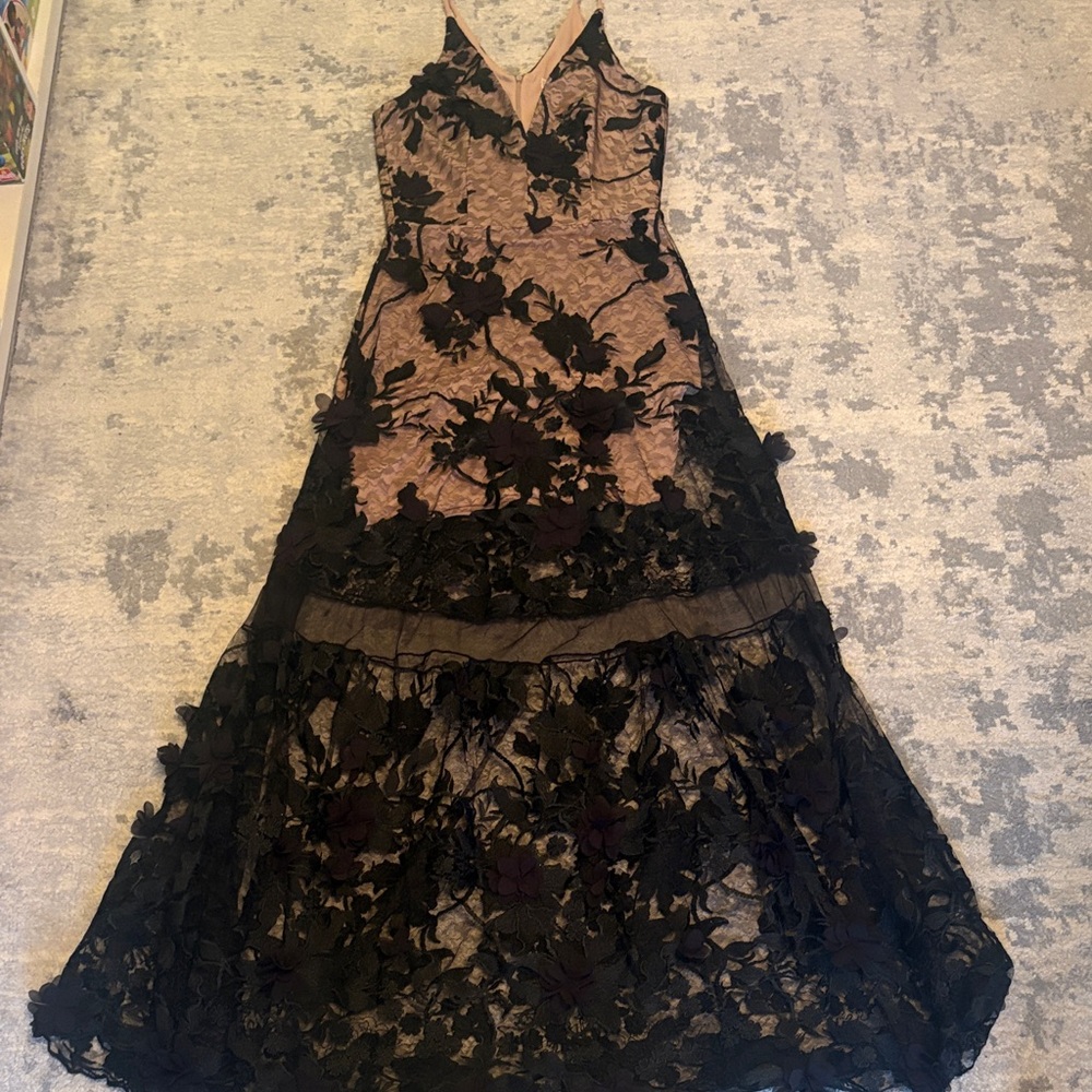 Dress the Population Black Floral Maxi Dress